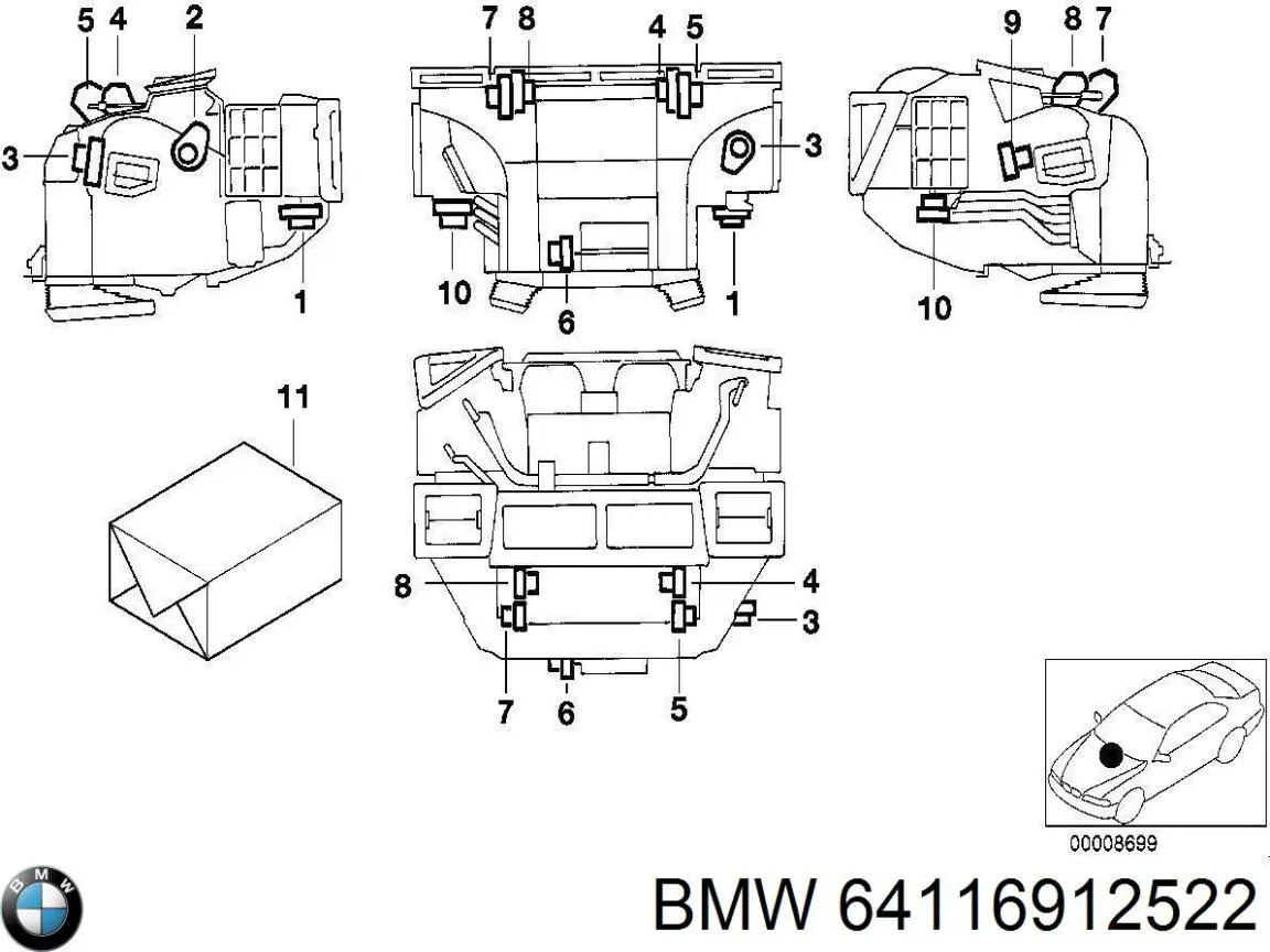 64116902852 BMW fecho de abertura do alcapão do tanque de combustível