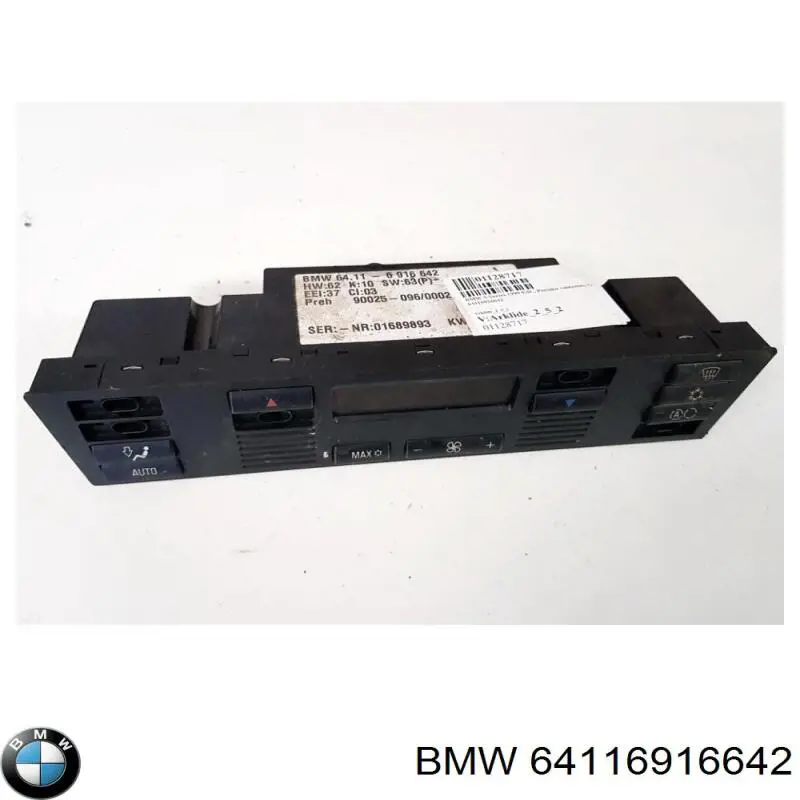 64116902548 BMW unidade de controlo dos modos de aquecimento/condicionamento