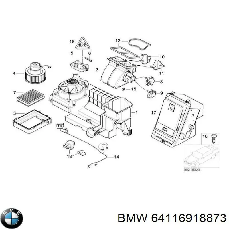 Резистор печки 64116918873 BMW