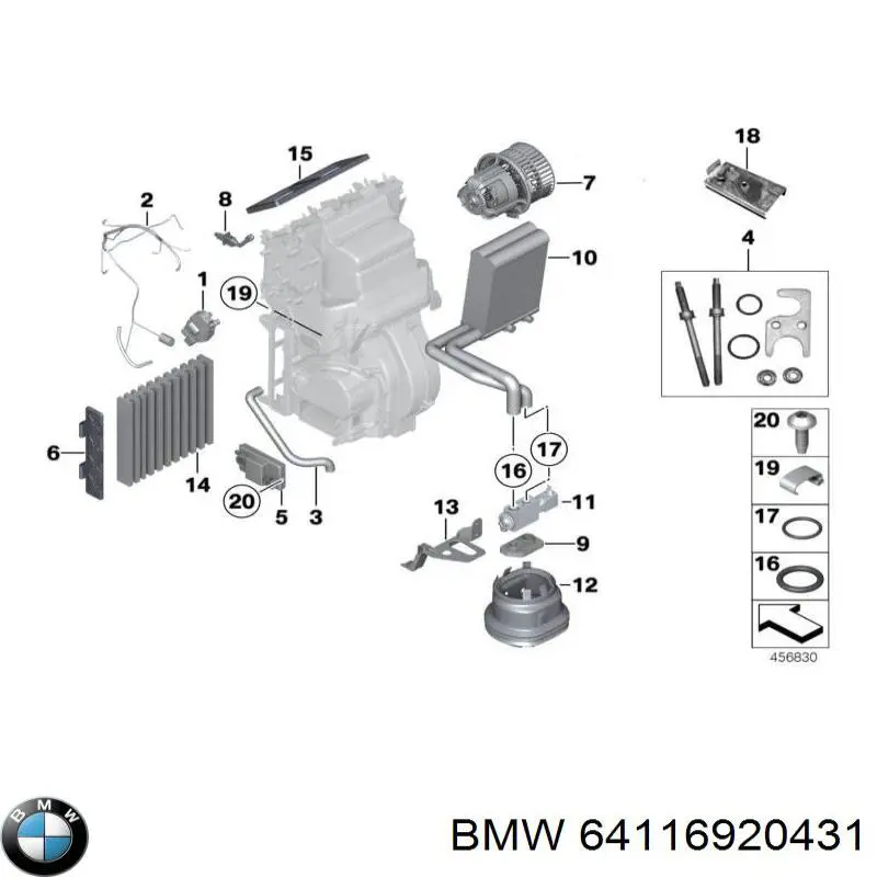  BMW 64116920431 цена, от 3.18 USD