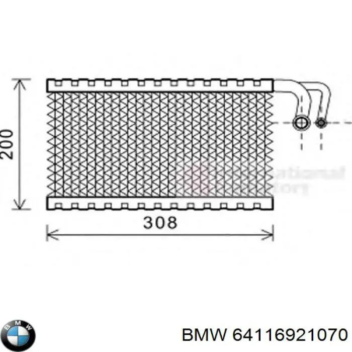 Радиатор испарителя кондиционера BMW 64116921070 цена, от 45.61 USD