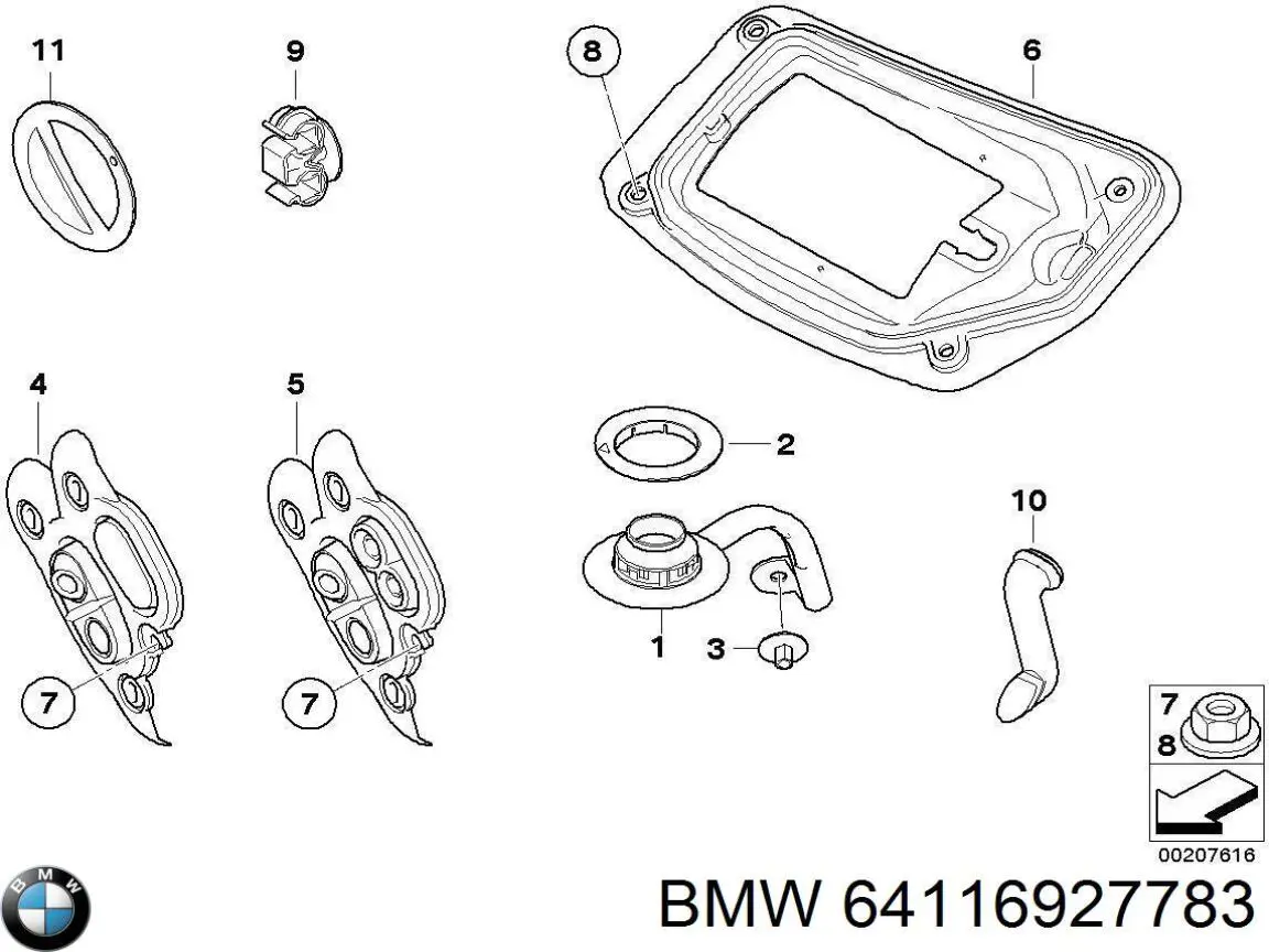 Купить 64116927783 BMW 