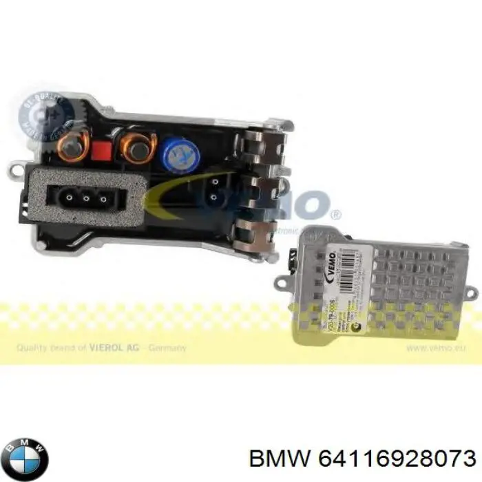 64116928073 BMW резистор (сопротивление вентилятора печки (отопителя салона))