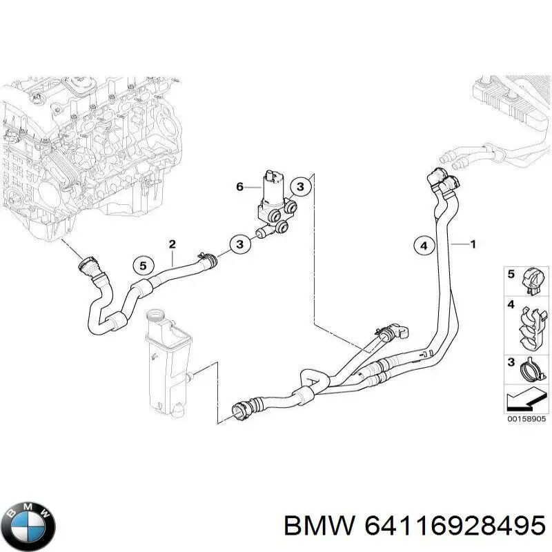 Кран печки (отопителя) BMW 64116928495