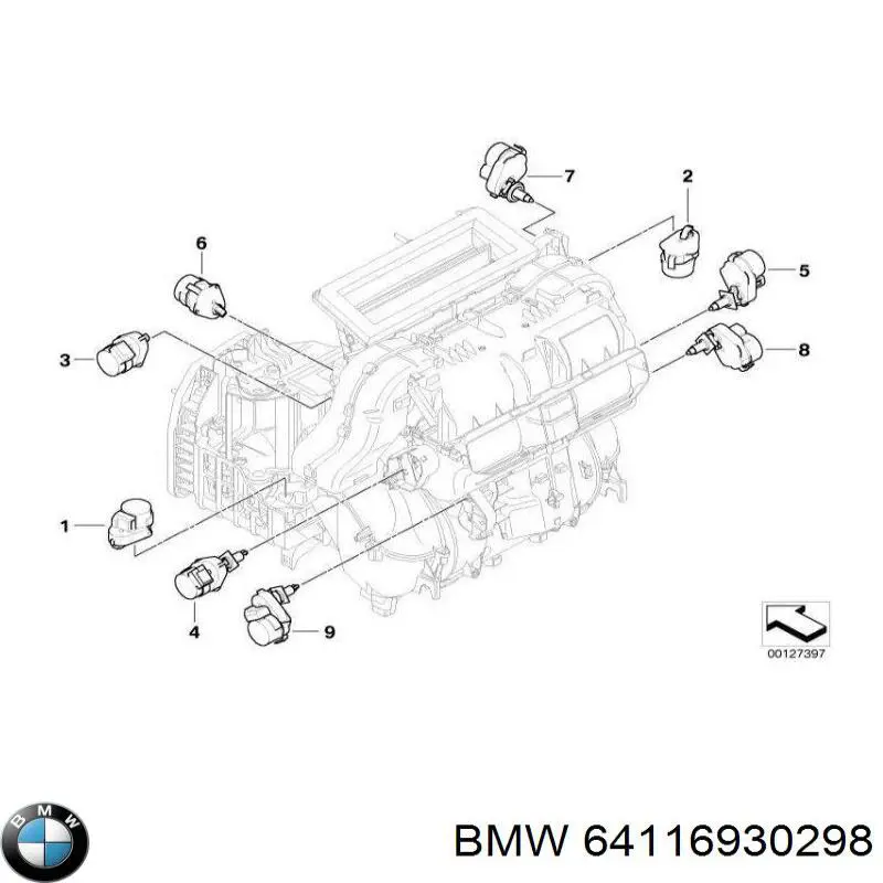 Мотор заслонки печки BMW 6942991 цена, от 5.07 USD