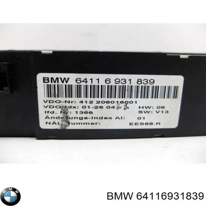 Регулятор вентилятора отопителя BMW 64116931839 цена, от 13.94 USD