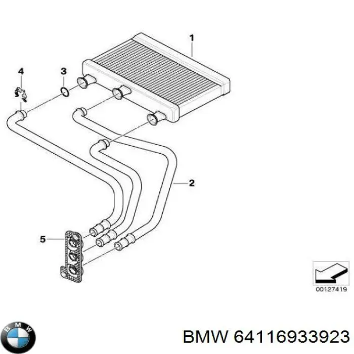 Купить 64116933923 BMW Прокладка адаптера маслянного фильтра