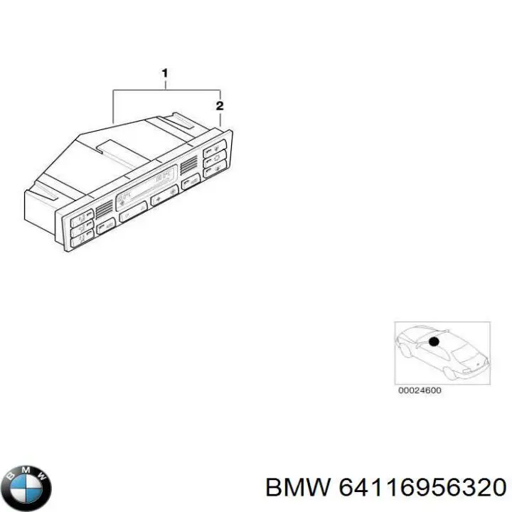 64116956320 BMW Механизм управления кондиционером