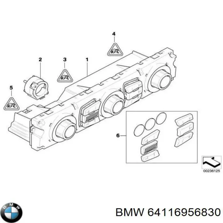 Блок управления кондиционером 64116950635 BMW