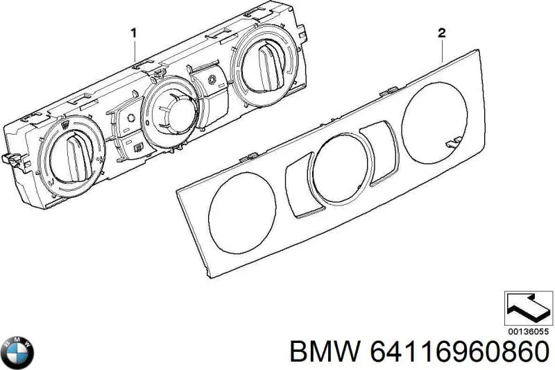 Купить 64119129937 BMW Блок управления печкой