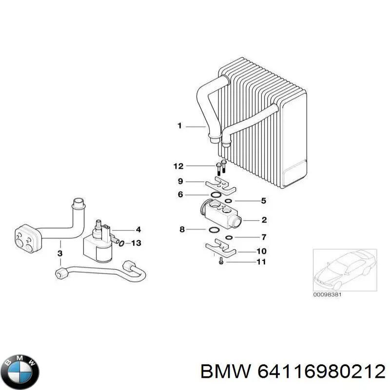 64106906269 BMW Терморегулирующий вентиль кондиционера
