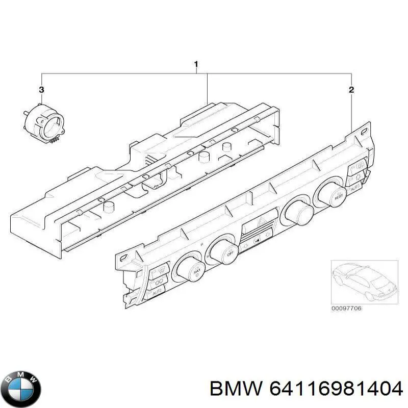 64116970456 BMW Механизм управления кондиционером