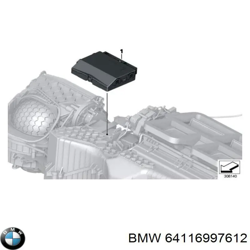 Купить 64117951288 BMW Модуль управления климат-контролем