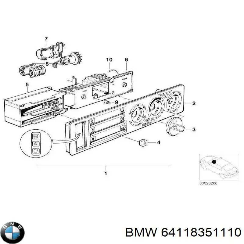 Регулятор вентилятора отопителя BMW 64118351110 цена, от 28.22 USD