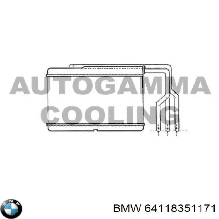 Радиатор печки (отопителя) BMW 64118351171 цена, от 49.18 USD
