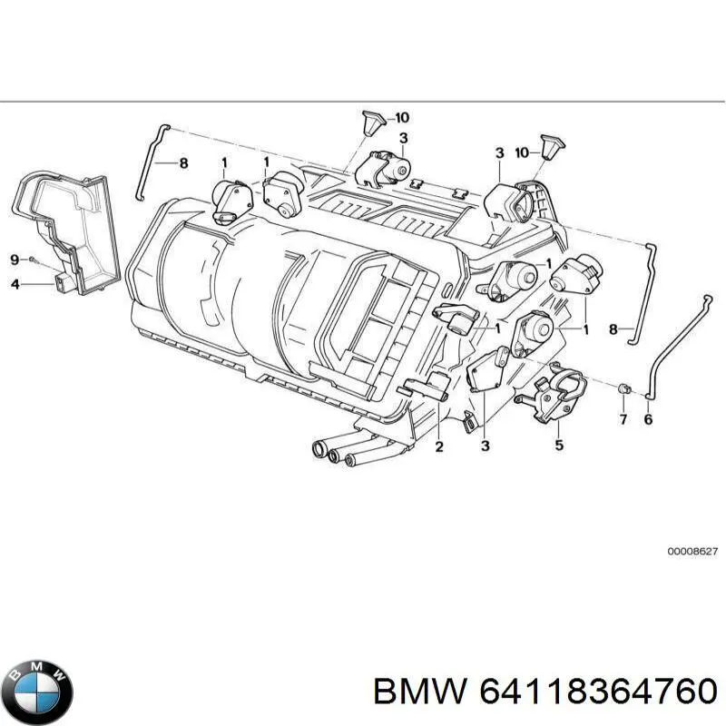 Мотор заслонки печки BMW 64118364760 цена, от 8.62 USD