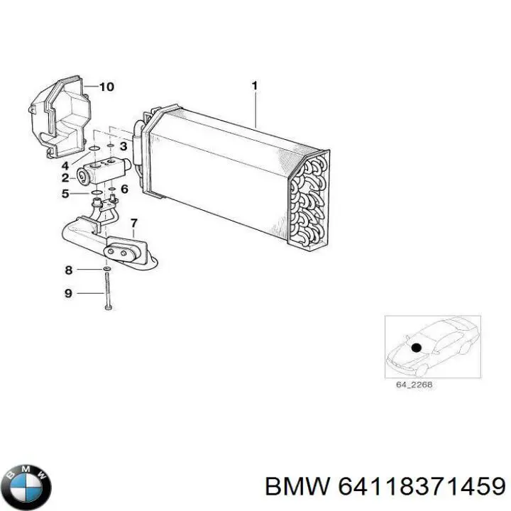 Купить 64118371459 BMW Клапан TRV кондиционера