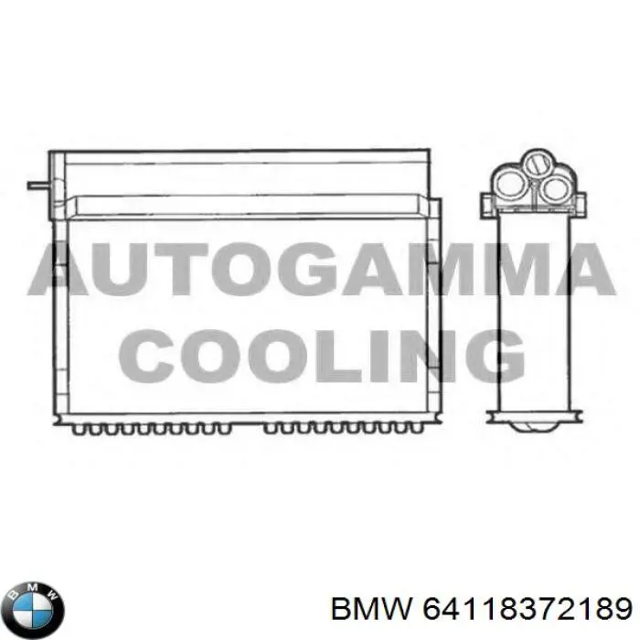 Радиатор печки 64118372189 BMW