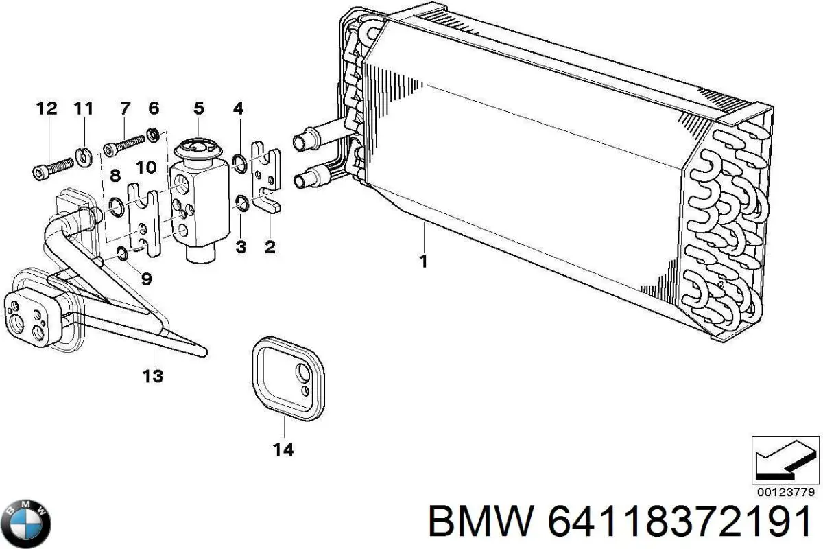  Испаритель кондиционера BMW 7 