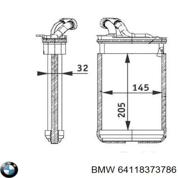 Купить 8361915 BMW Радиатор печки
