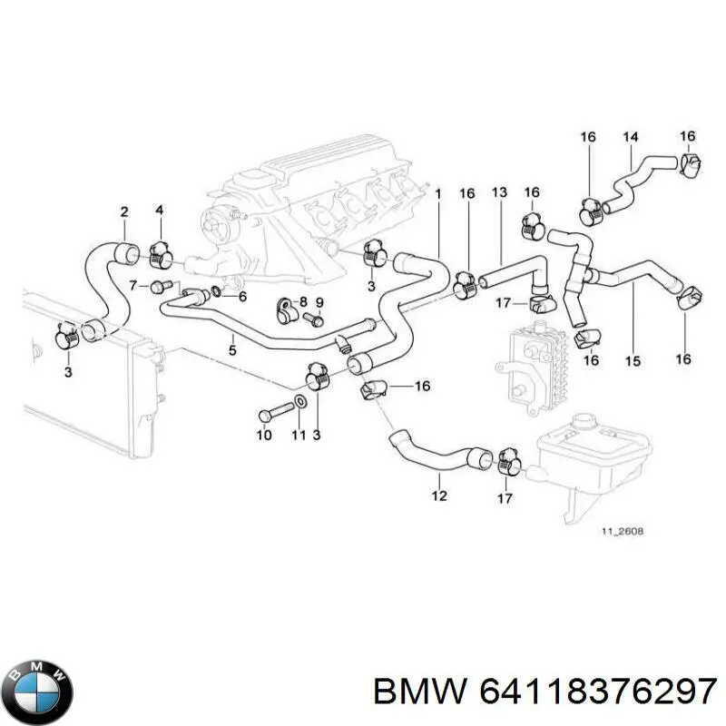 64118376297 BMW válvula de forno (de aquecedor)