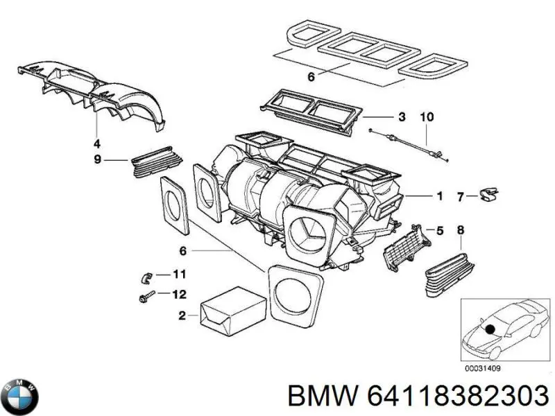  Корпус печки в сборе BMW 5 