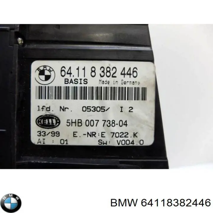 64116931603 BMW блок управления режимами отопления/кондиционирования