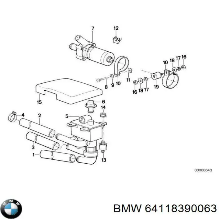 Водяной насос охлаждения электро дополнительный BMW 8390063 цена, от 50.79 USD