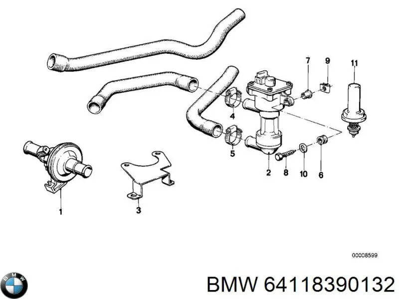 Клапан TRV кондиционера 64118390132 BMW