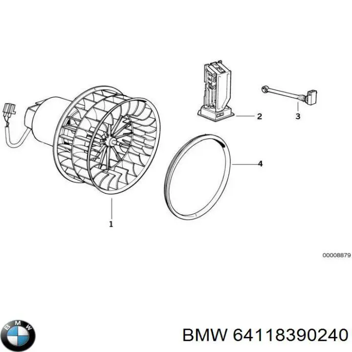 Вентилятор печки 0130111183 BMW