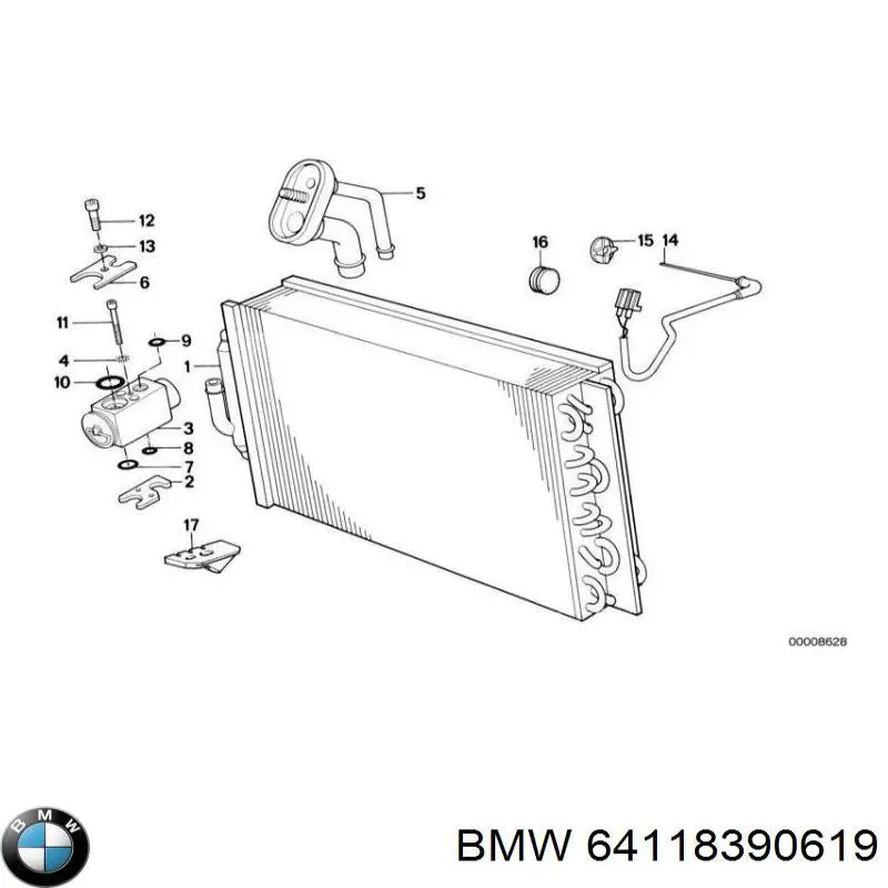 Испаритель кондиционера 64111388378 BMW