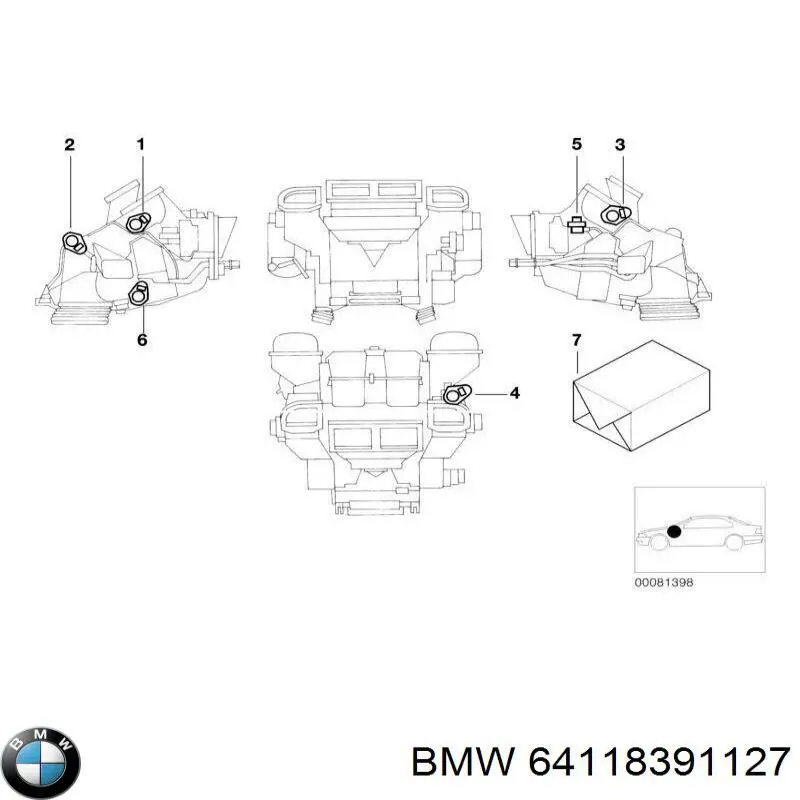  BMW 64118391127 цена, от 5.57 USD