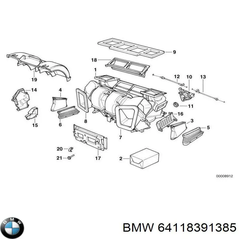Фильтр воздушный отопителя BMW 64118391385 цена, от 14.84 USD