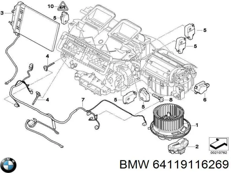 64119116269 BMW sensor de temperatura do vaporizador