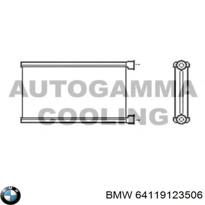 Радиатор печки (отопителя) BMW 64119123506 цена, от 31.07 USD