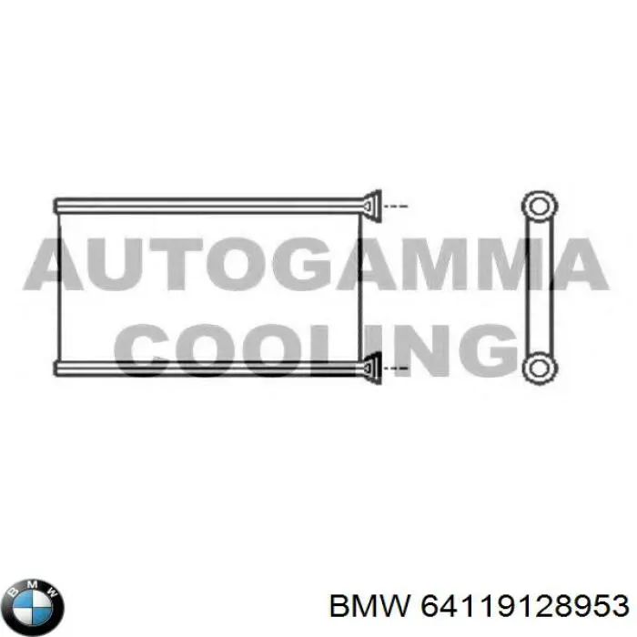 Радиатор отопителя BMW 64119128953