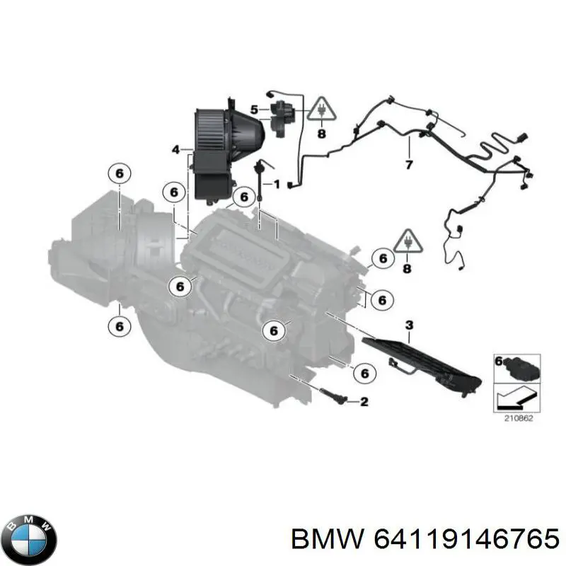 64119146765 BMW резистор (сопротивление вентилятора печки (отопителя салона))
