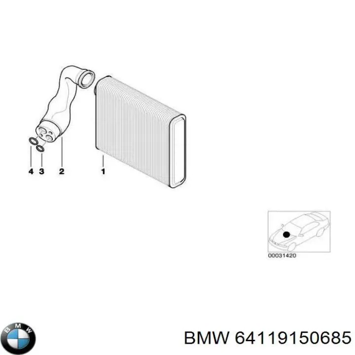 Клапан TRV кондиционера 64119150685 BMW