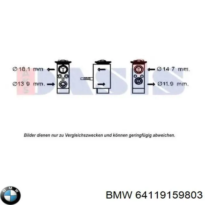 Купить 9159803 BMW Клапан TRV кондиционера