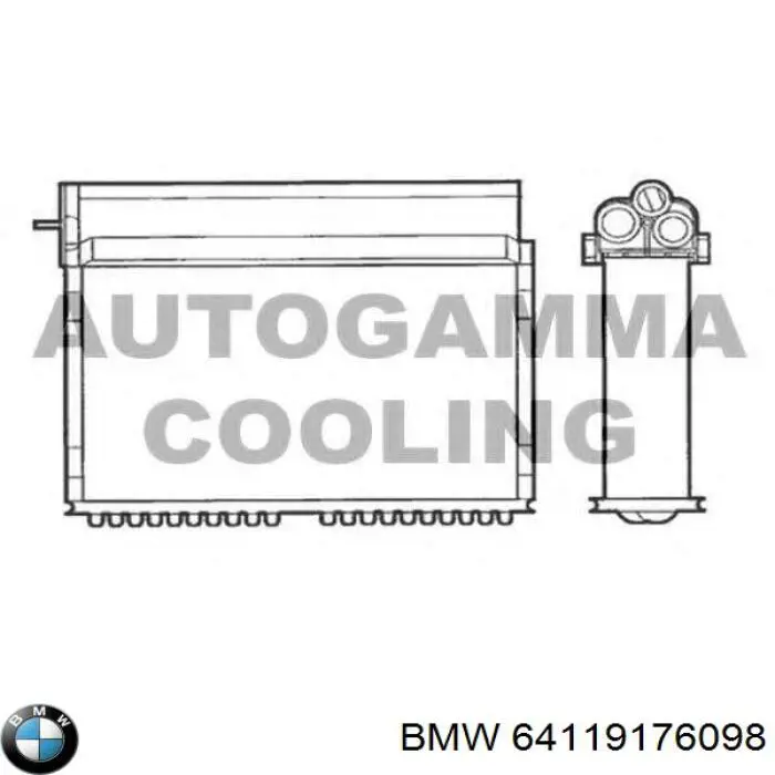 Купить 64119176098 BMW Радиатор печки