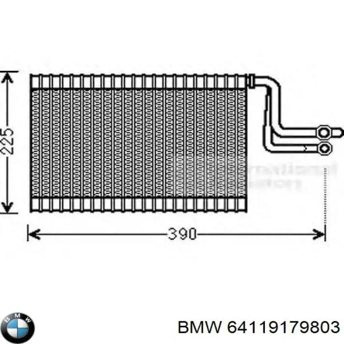 Купить 64119179803 BMW Радиатор кондиционера салонный, испаритель