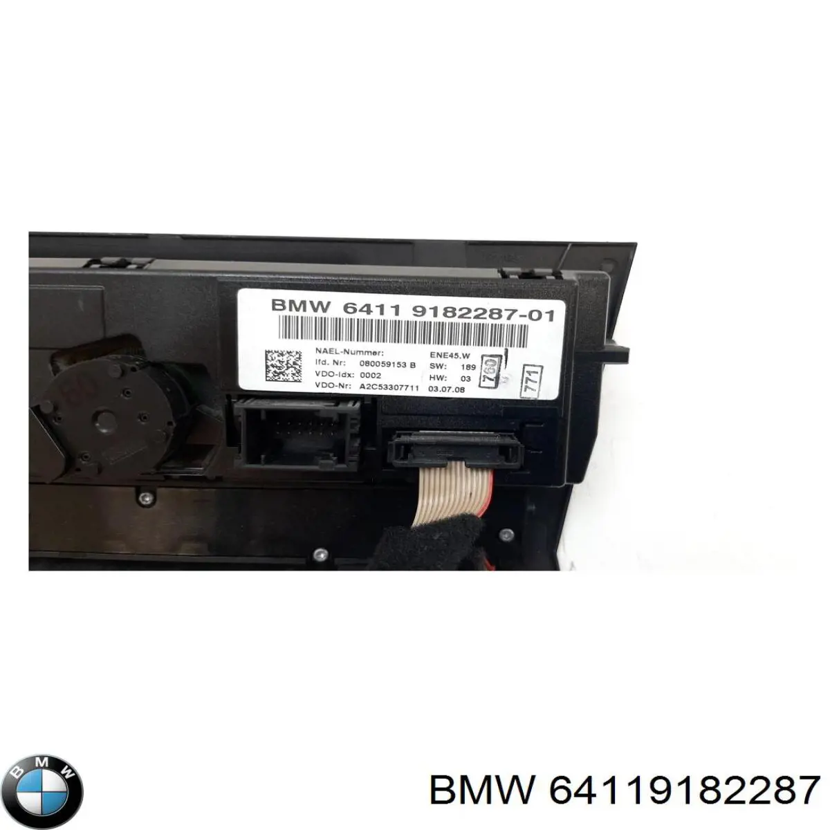 64119182287 BMW блок управления режимами отопления/кондиционирования