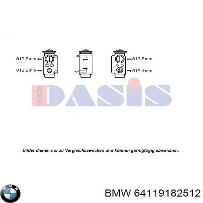 Купить 64119182512 BMW Клапан TRV кондиционера