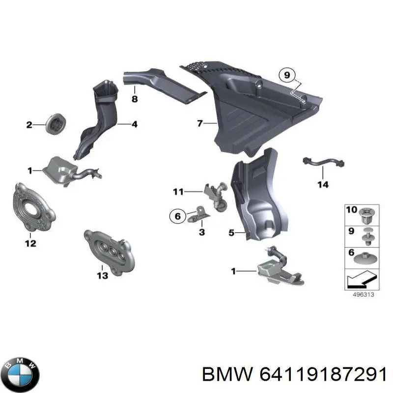 64119187291 BMW 