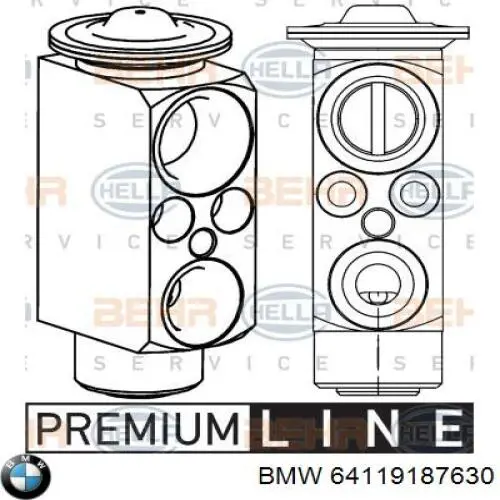 Клапан TRV, кондиціонера 64119187630 BMW