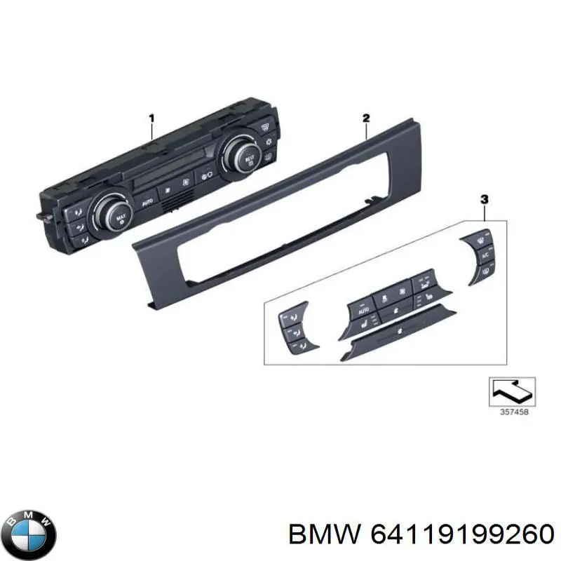 Блок управления кондиционером 64119199260 BMW