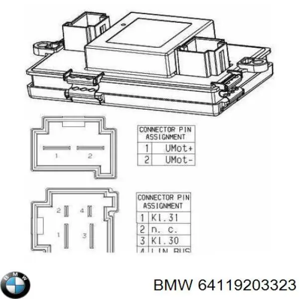 Купить 64119203323 BMW Регулятор оборотов вентилятора печки