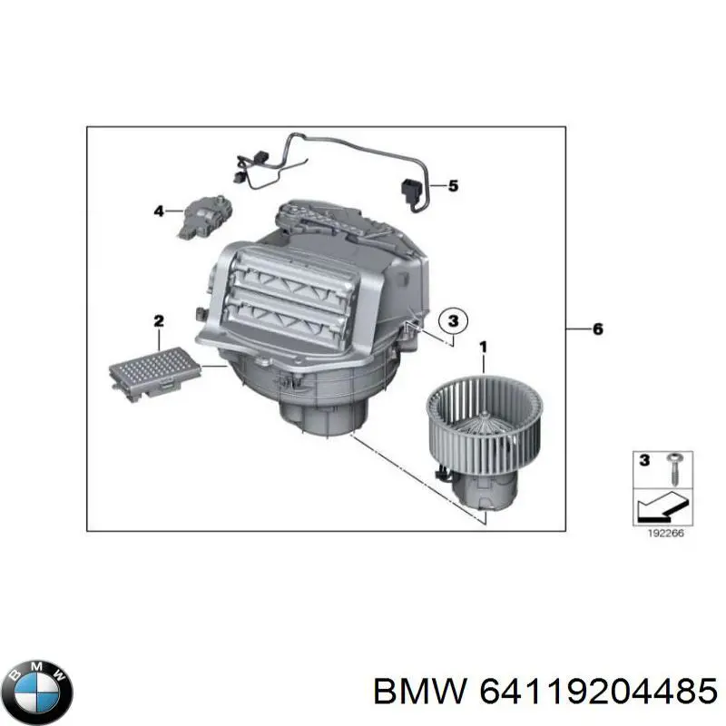 64119204485 BMW Электромотор печки