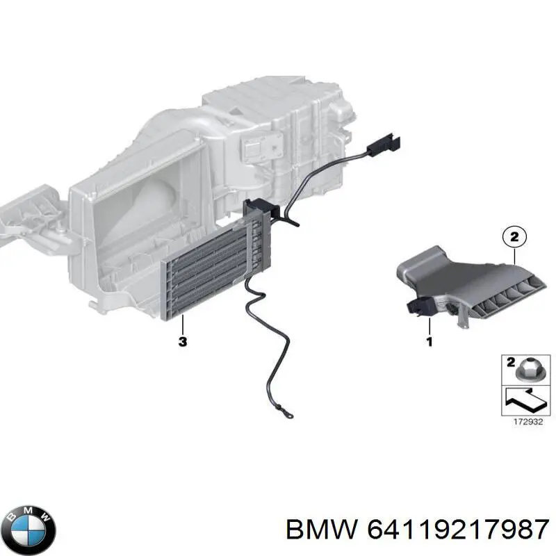 Электроподогреватель воздуха системы отопления салона 64119194713 BMW