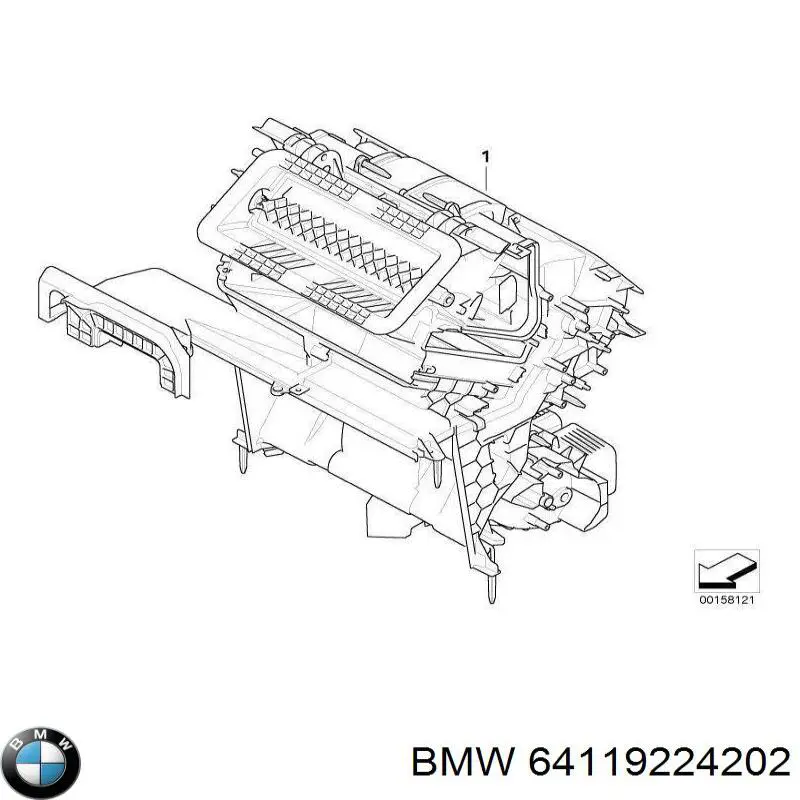 Корпус печки в сборе BMW 64119224202